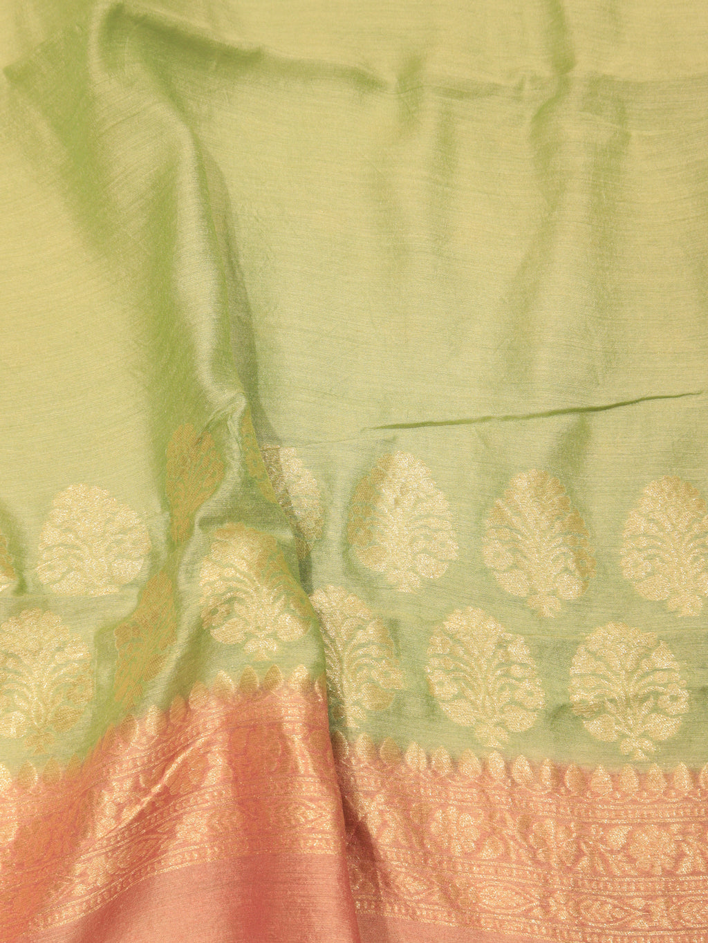 Handloom Pure Moonga Silk Suit - Sea Green