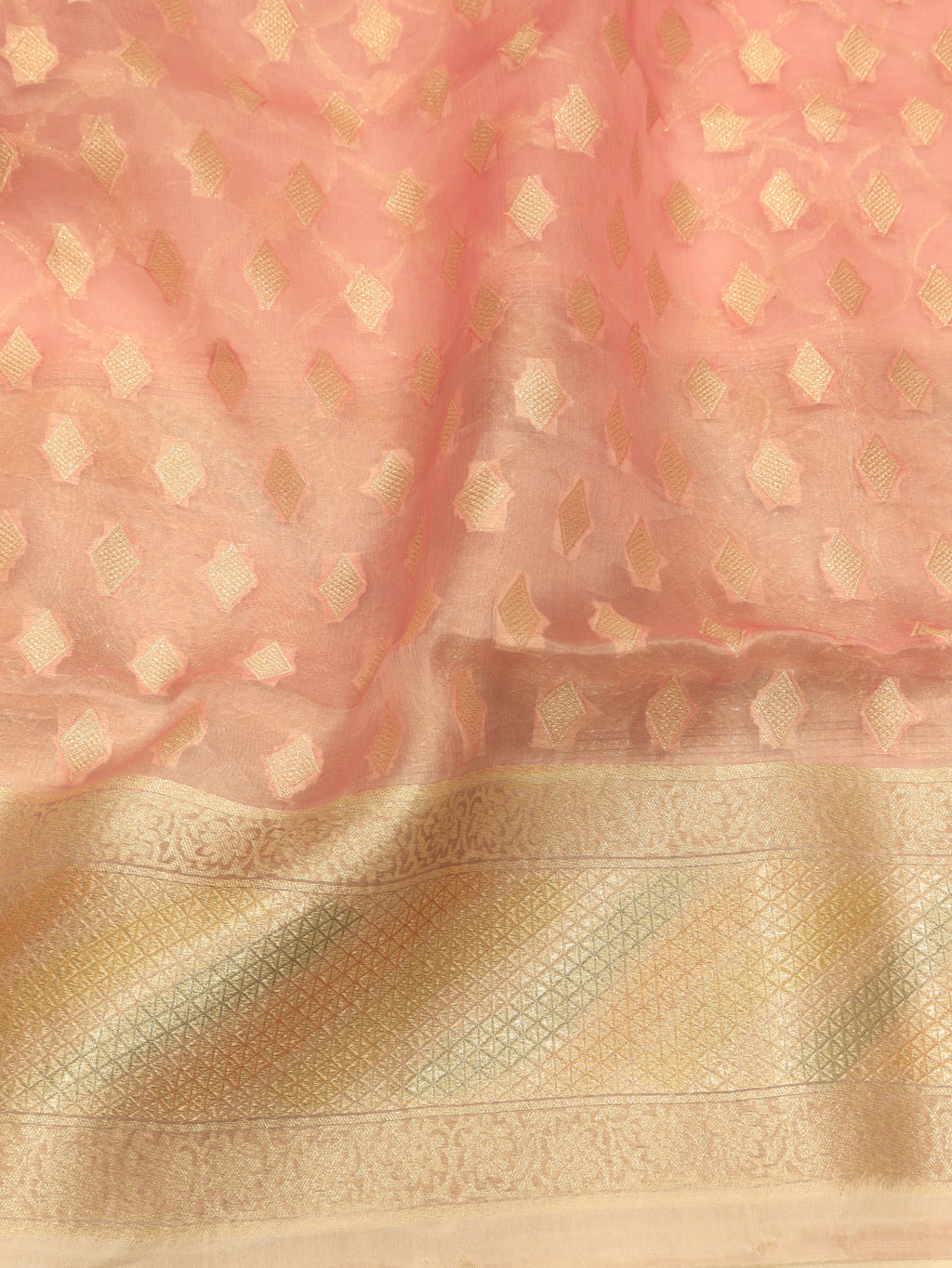 Pre-Order : Handloom Pure Kora Silk Suit - Pink
