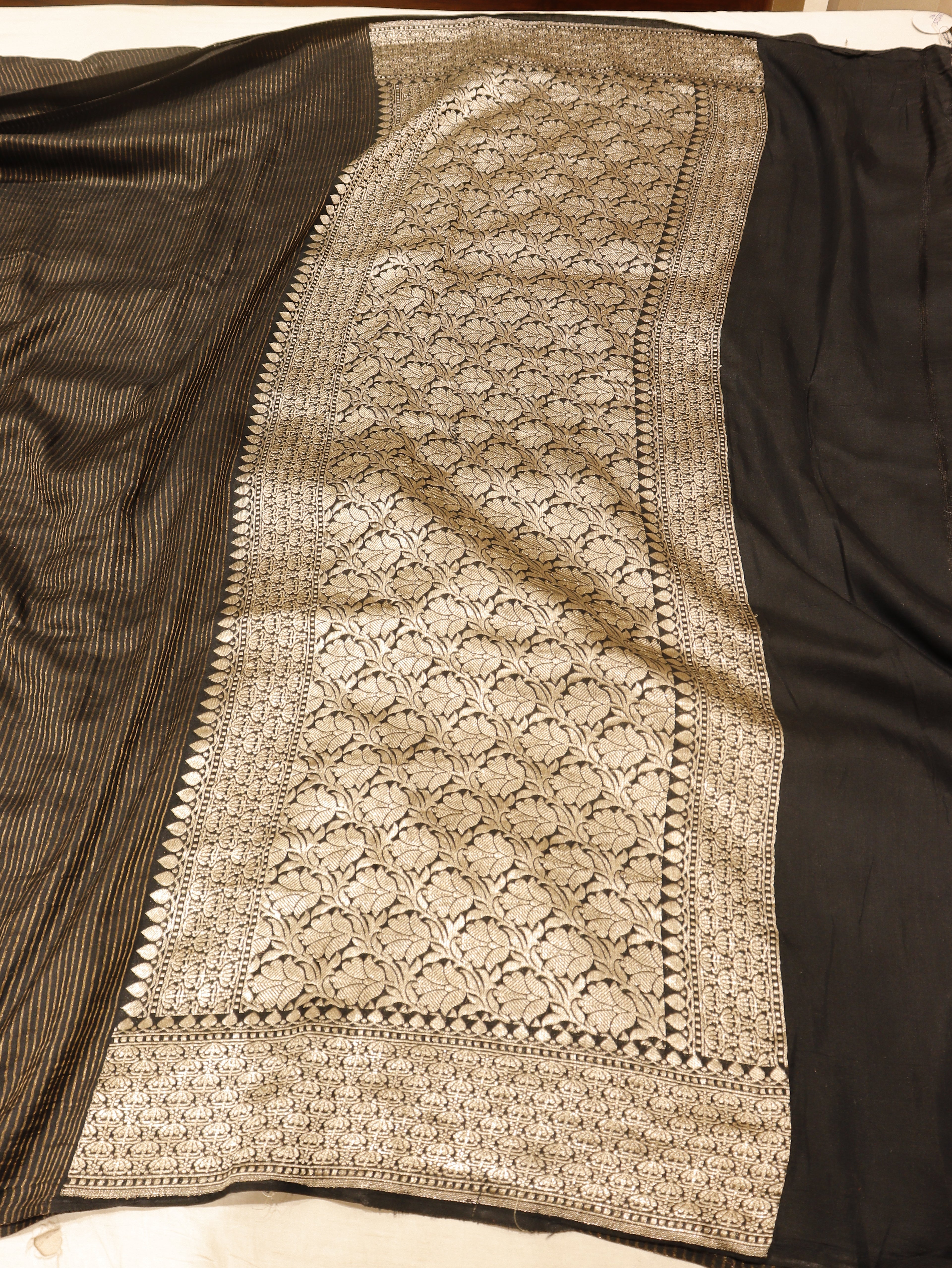 Pre-Order : Banarasi Pure Moonga Silk Handloom Saree – Black
