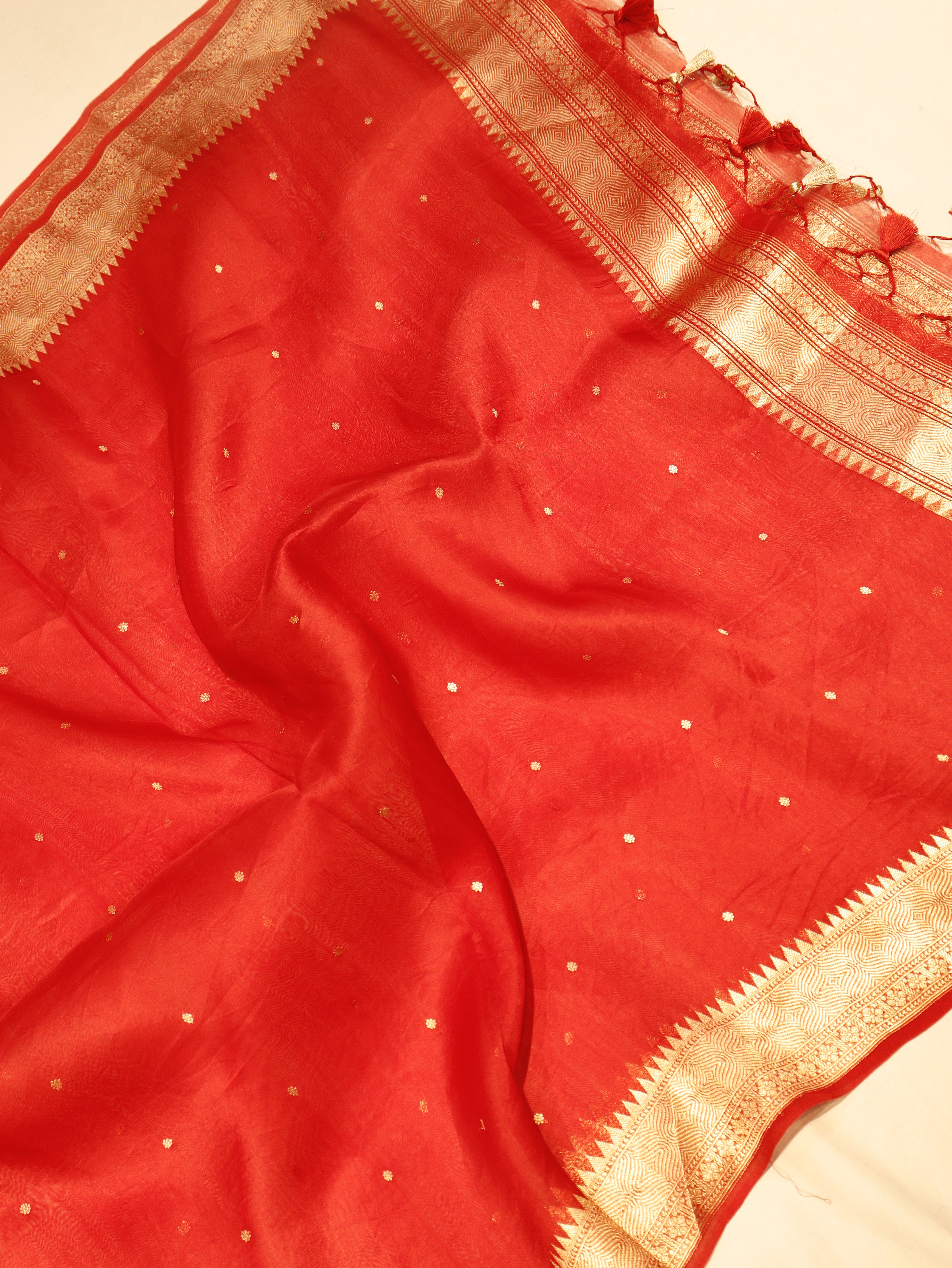 Handloom Pure Soft Katan Silk Suit - Bottle Green