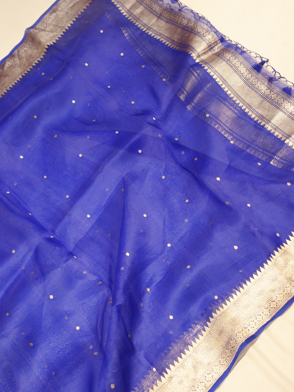 Handloom Pure Soft Katan Silk Suit - Blue