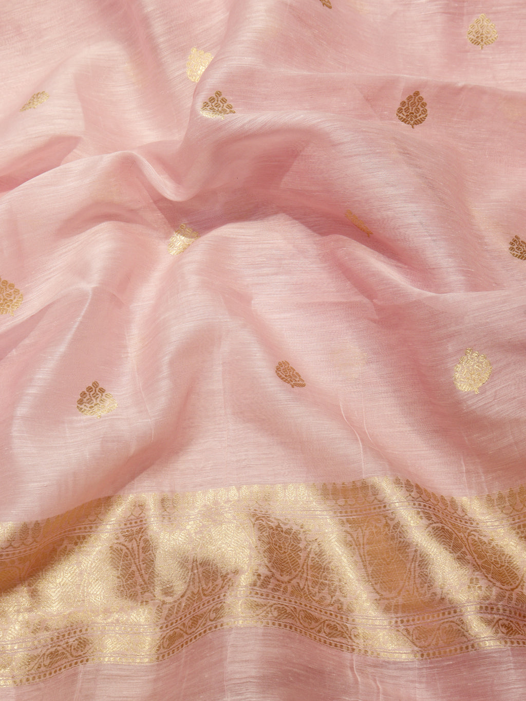 Pre-Order : Handloom Pure Linen Suit - Baby Pink
