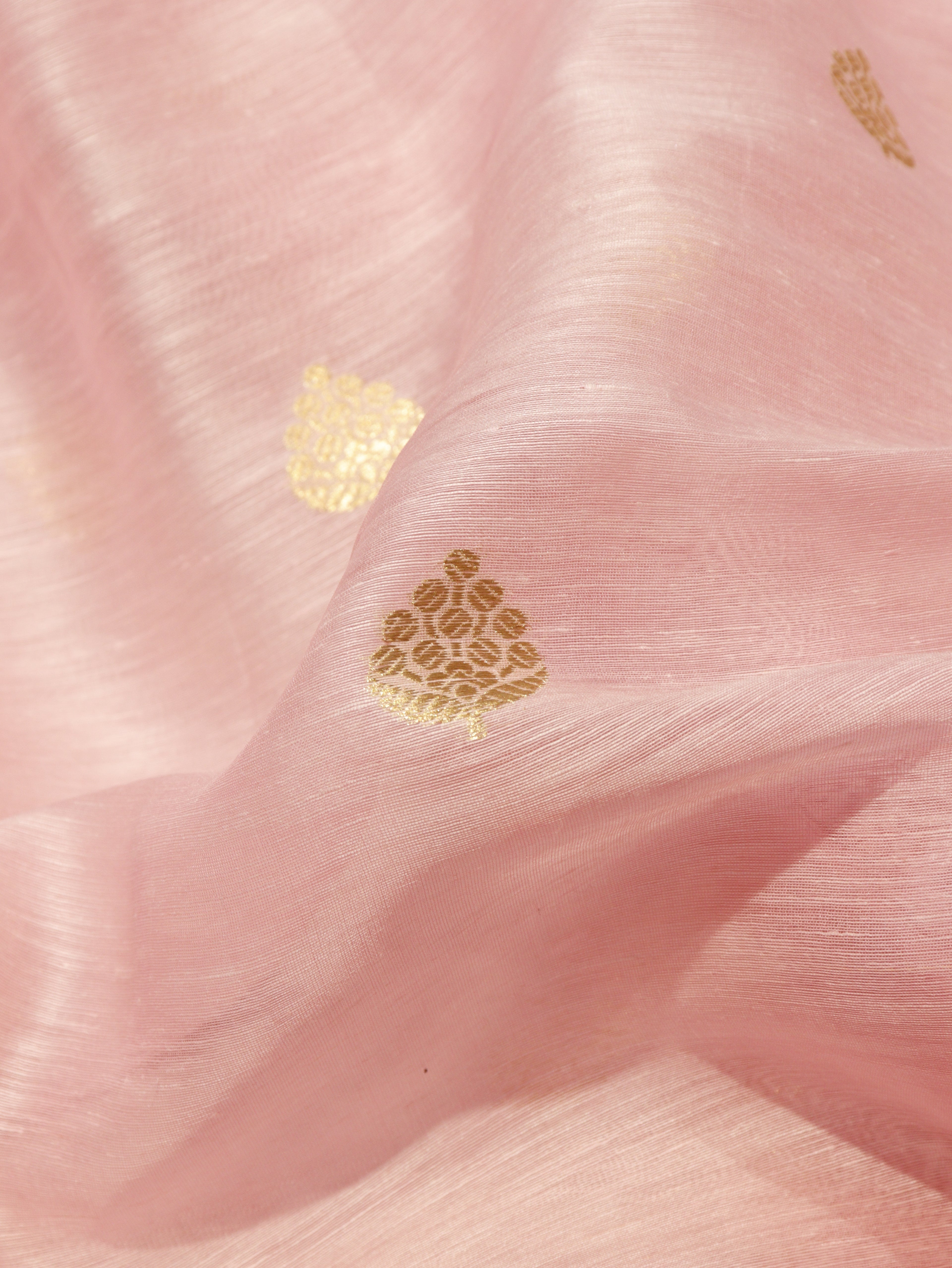 Pre-Order : Handloom Pure Linen Suit - Baby Pink