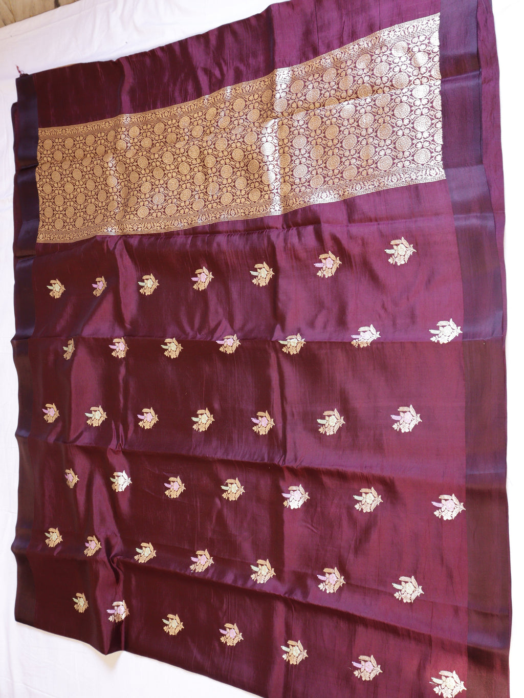 Banarasi Soft Katan Silk Handloom Saree – Chocolate Brown