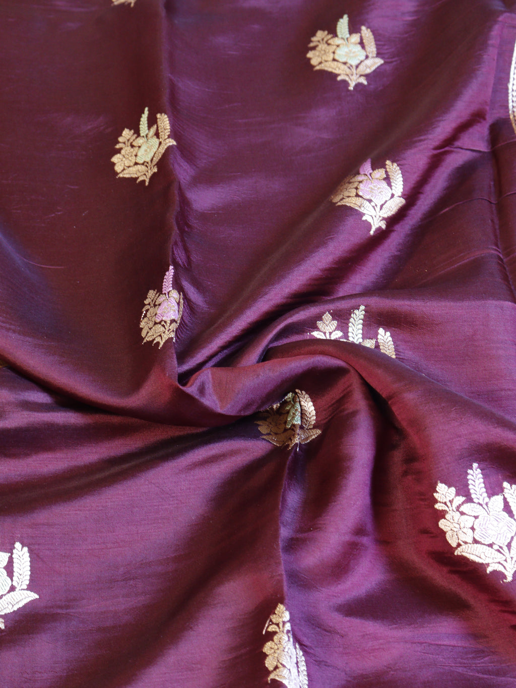 Banarasi Soft Katan Silk Handloom Saree – Chocolate Brown