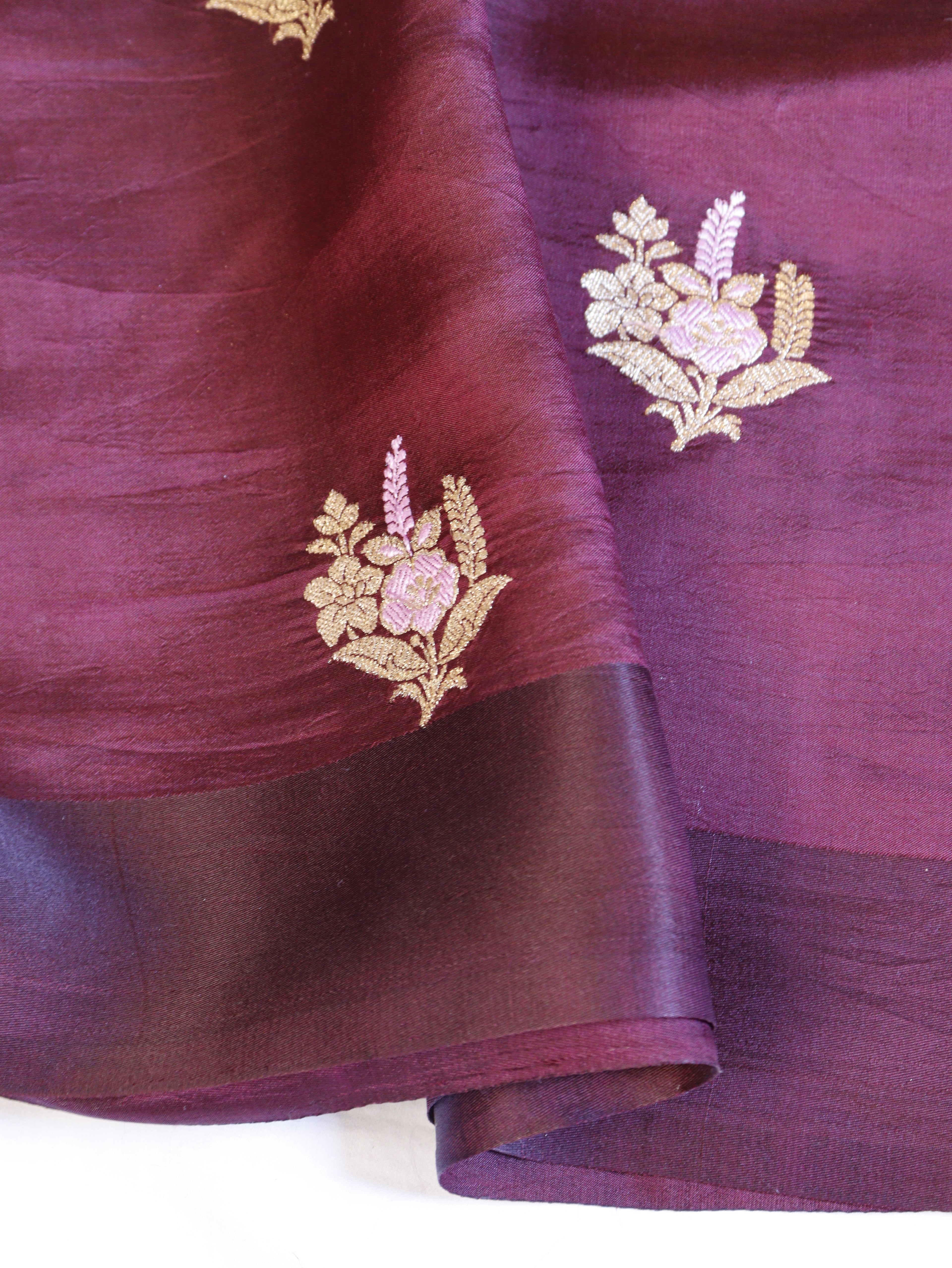 Banarasi Soft Katan Silk Handloom Saree – Chocolate Brown