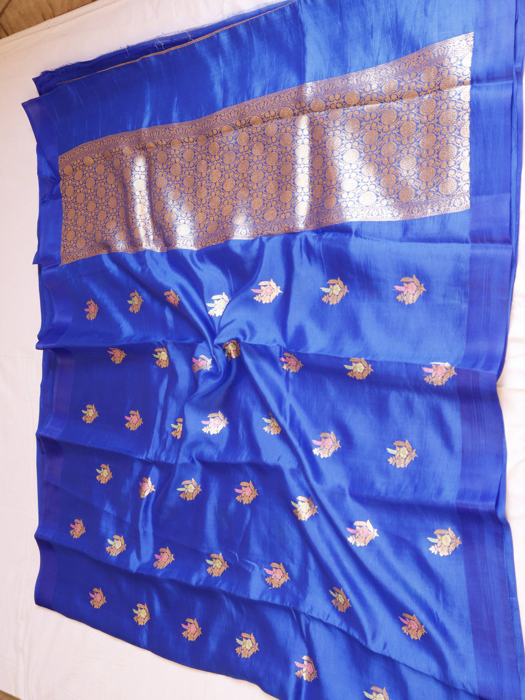 Banarasi Soft Katan Silk Handloom Saree – Blue