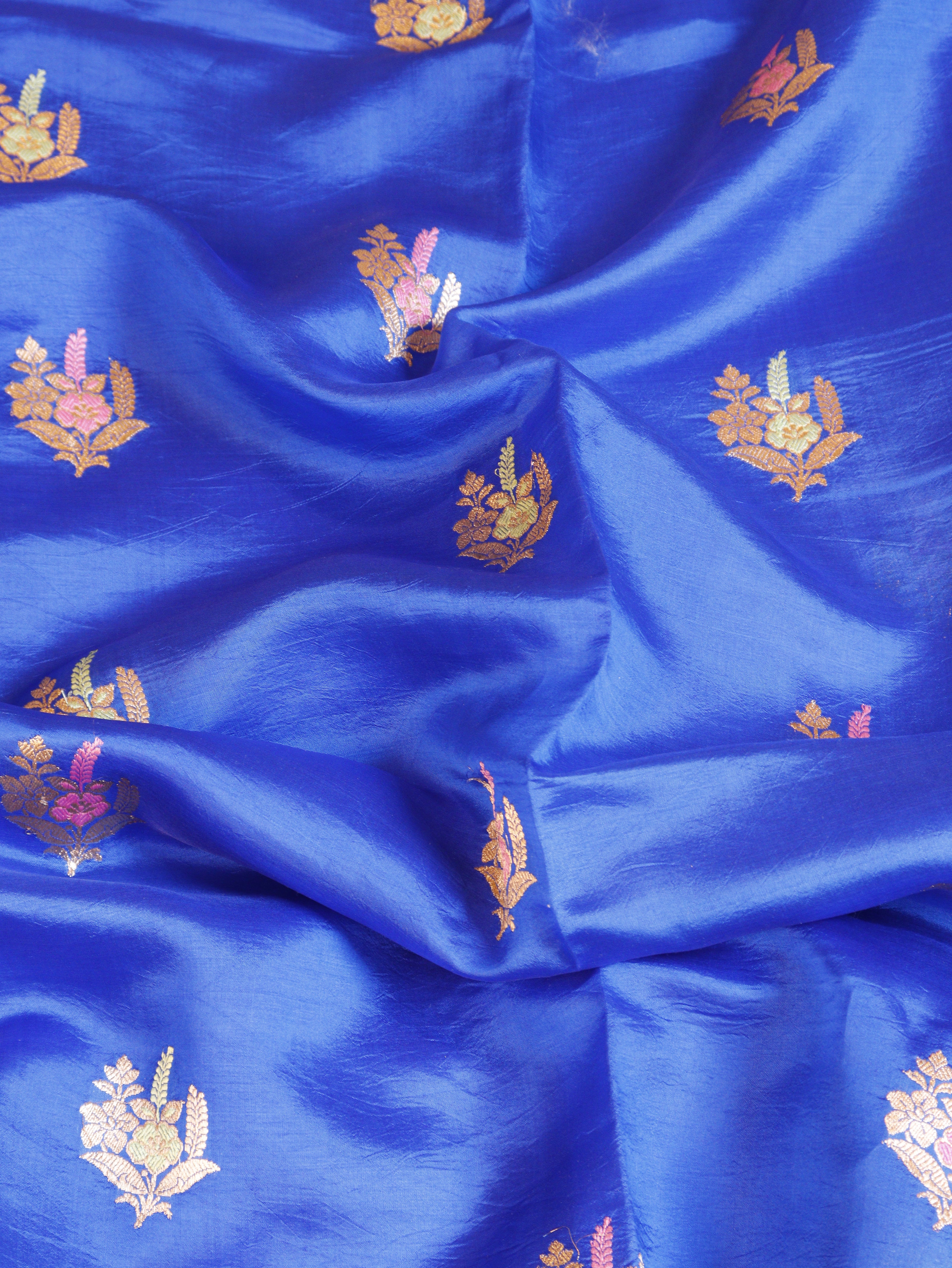 Banarasi Soft Katan Silk Handloom Saree – Blue
