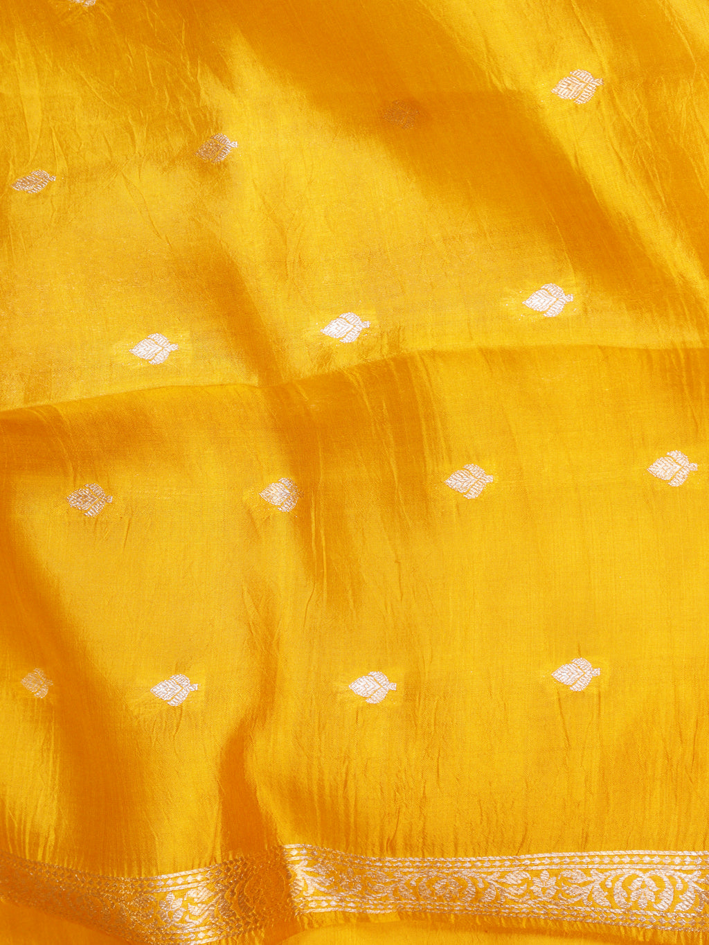Banarasi Soft Katan Silk Handloom Saree – Yellow