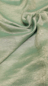 Handloom Crushed Tissue Saree With Cross-Stitched Border