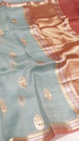 Handloom Pure kora Silk Saree