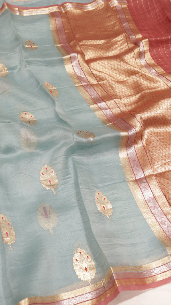 Handloom Pure kora Silk Saree