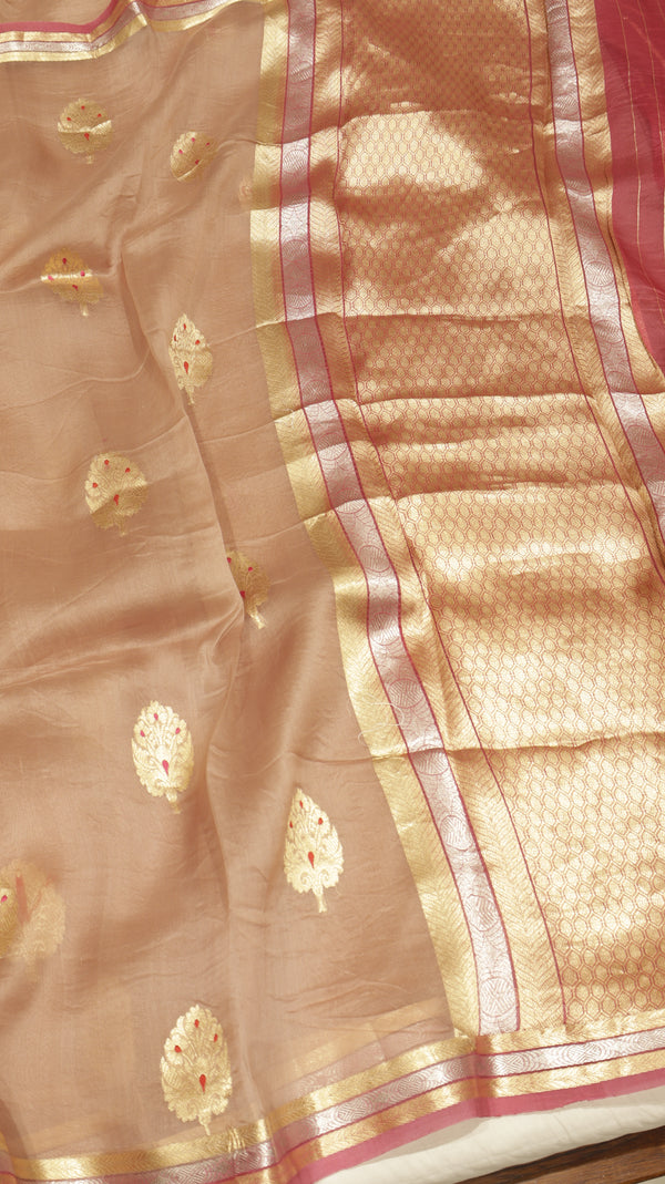 Handloom Pure kora Silk Saree
