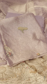 Hand Embroidered Banarasi Tissue Silk Suit