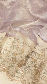 Hand Embroidered Banarasi Tissue Silk Suit
