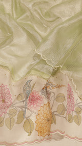 Hand Embroidered Banarasi Tissue Silk Suit