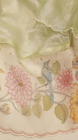 Hand Embroidered Banarasi Tissue Silk Suit