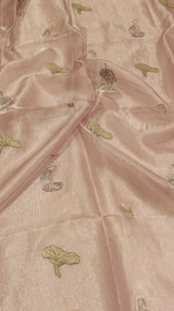 Hand Embroidered Banarasi Tissue Silk Suit