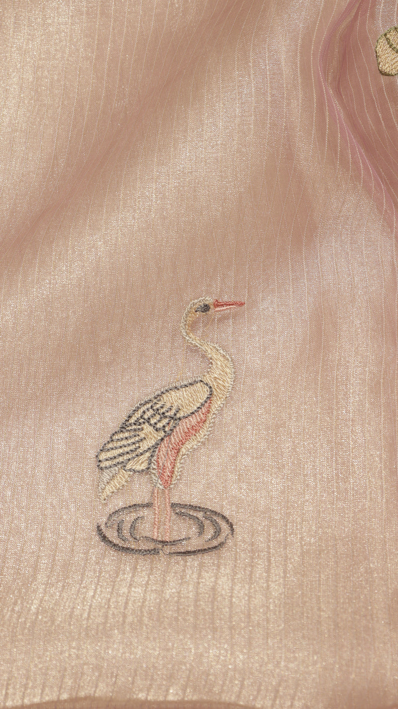 Hand Embroidered Banarasi Tissue Silk Suit