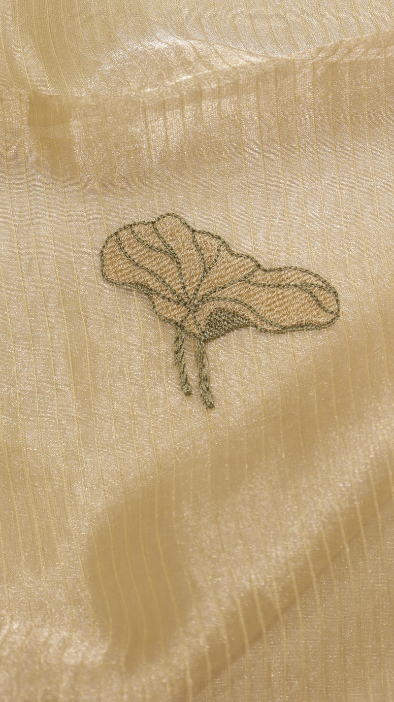 Hand Embroidered Banarasi Tissue Silk Suit
