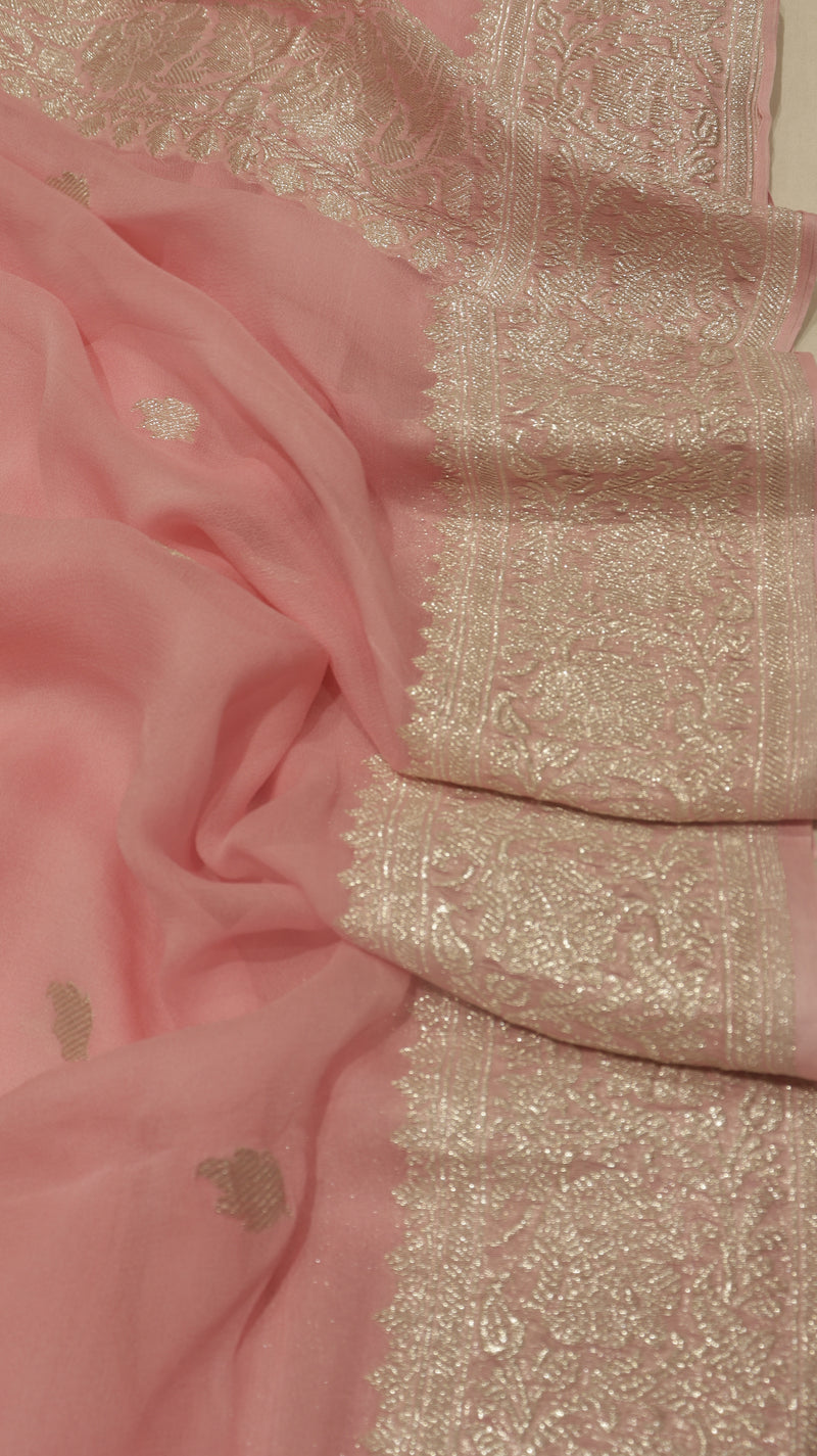 Handloom Khaddi Georgette Saree