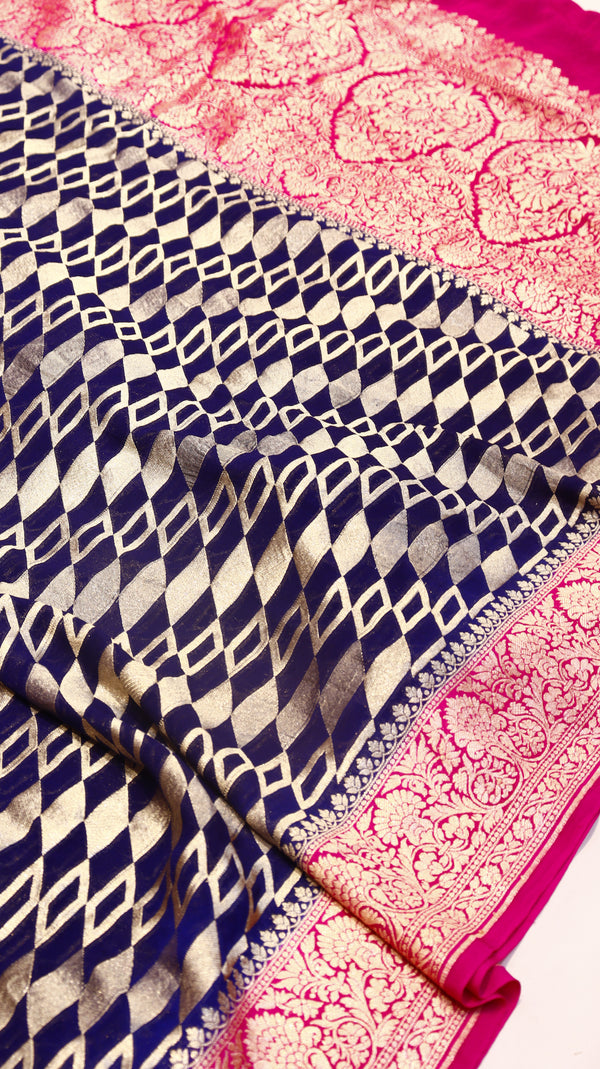 Handloom Khaddi Georgette Saree