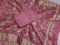 Pure Kota Cotton Paithani Suit Set - Lotus Pink
