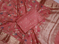 Pure Kota Cotton Paithani Suit Set - Pink Peach