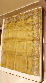 Handloom Pure Crushed Tissue Saree