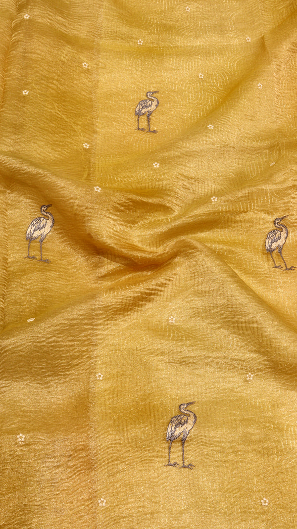 Handloom Pure Crushed Tissue Saree