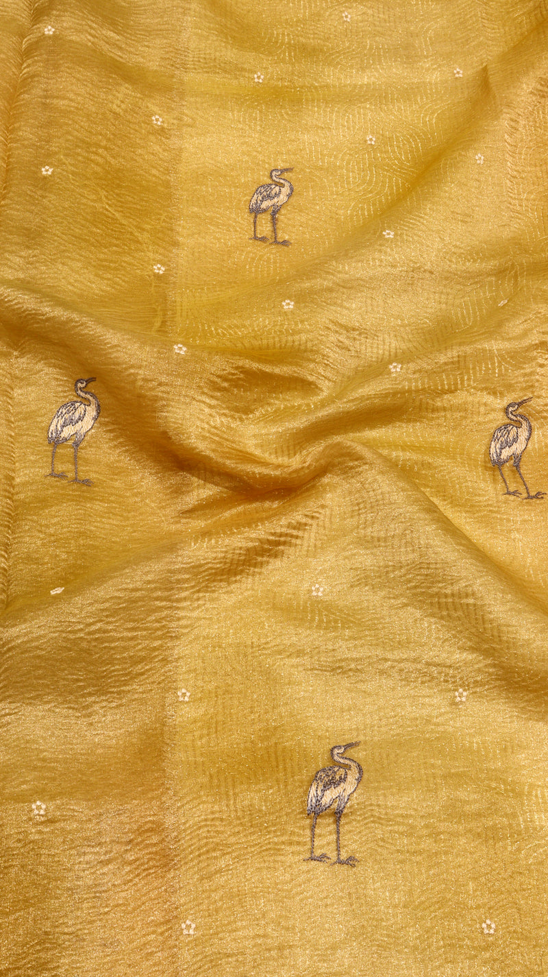 Handloom Pure Crushed Tissue Saree