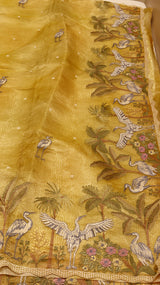 Handloom Pure Crushed Tissue Saree