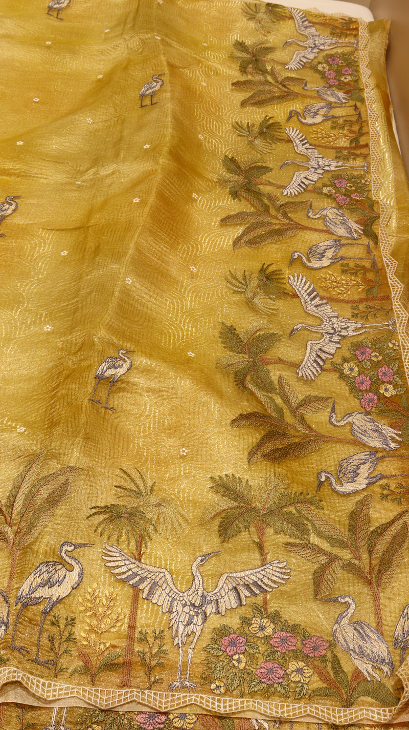Handloom Pure Crushed Tissue Saree