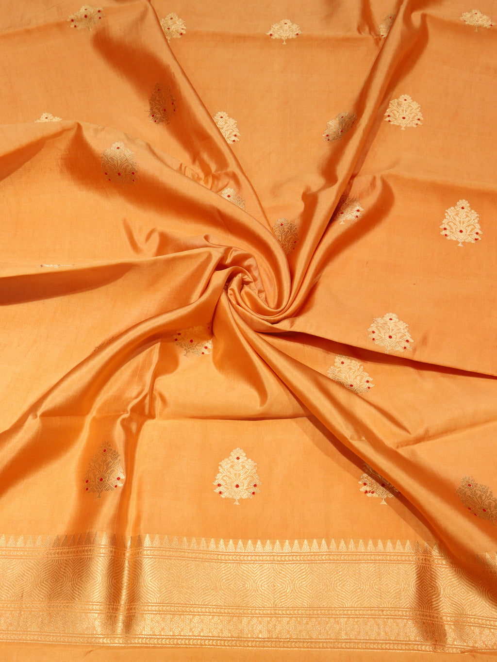 Banarasi Pure Soft Katan Silk Suit with Kora Silk Dupatta - Peach