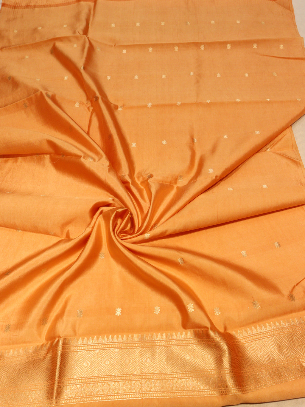 Banarasi Pure Soft Katan Silk Suit with Kora Silk Dupatta - Peach