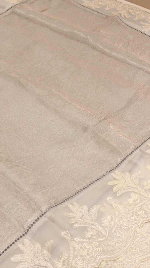 Handloom Pure Crushed Tissue Saree