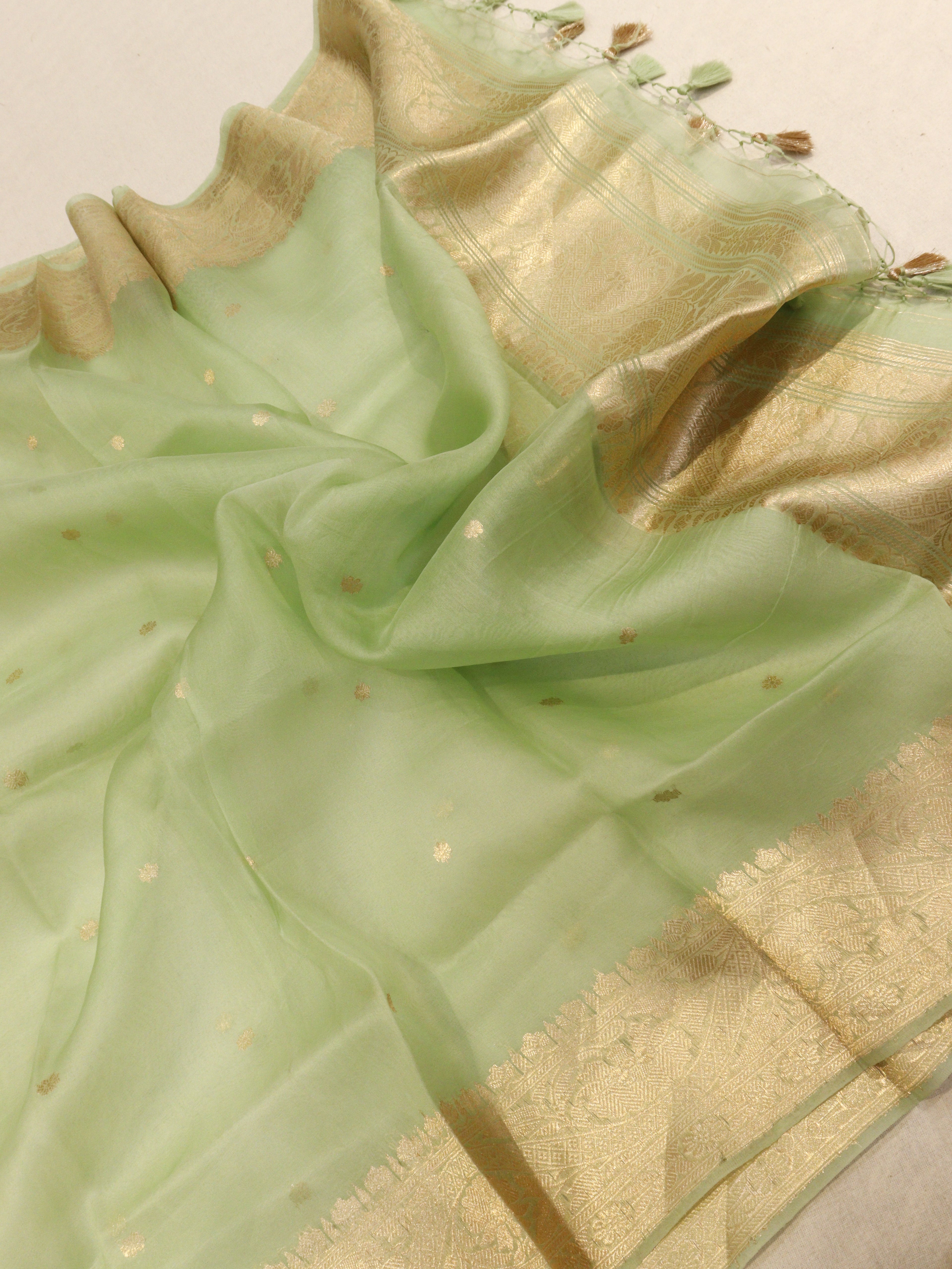 Banarasi Pure Soft Katan Silk Suit with Kora Silk Dupatta - Silver Purple