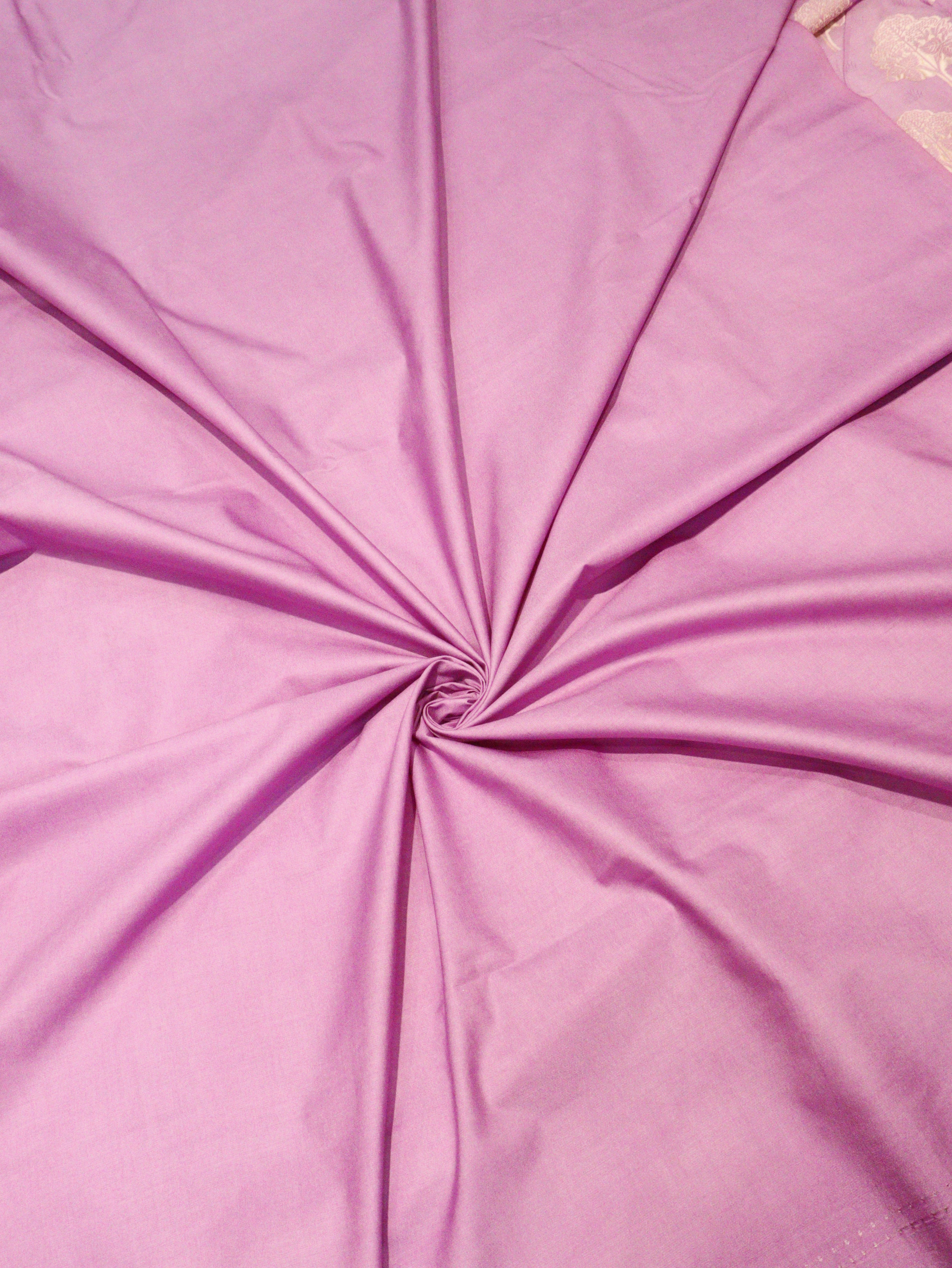 Pure Cotton Silk Suit - Onion Purple