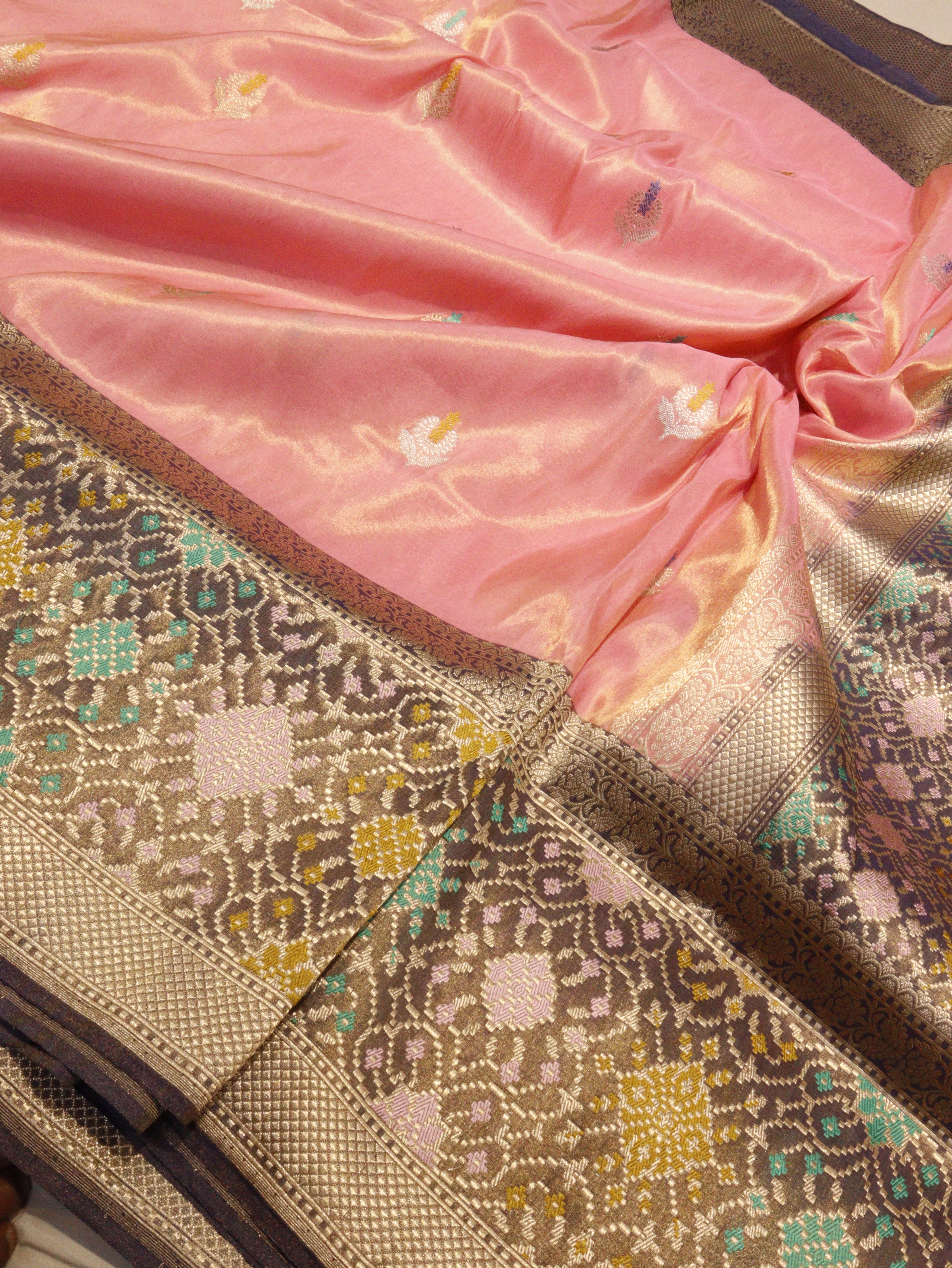 Banarasi Tissue Silk Saree - Baby Pink