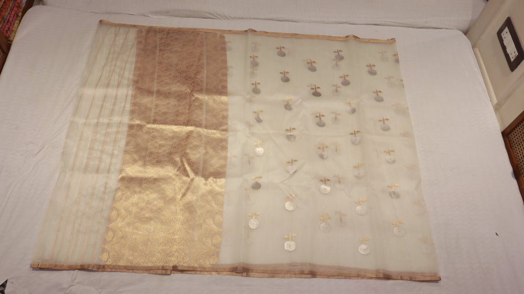 Pre-Order : Handloom Pure Kora Silk Saree