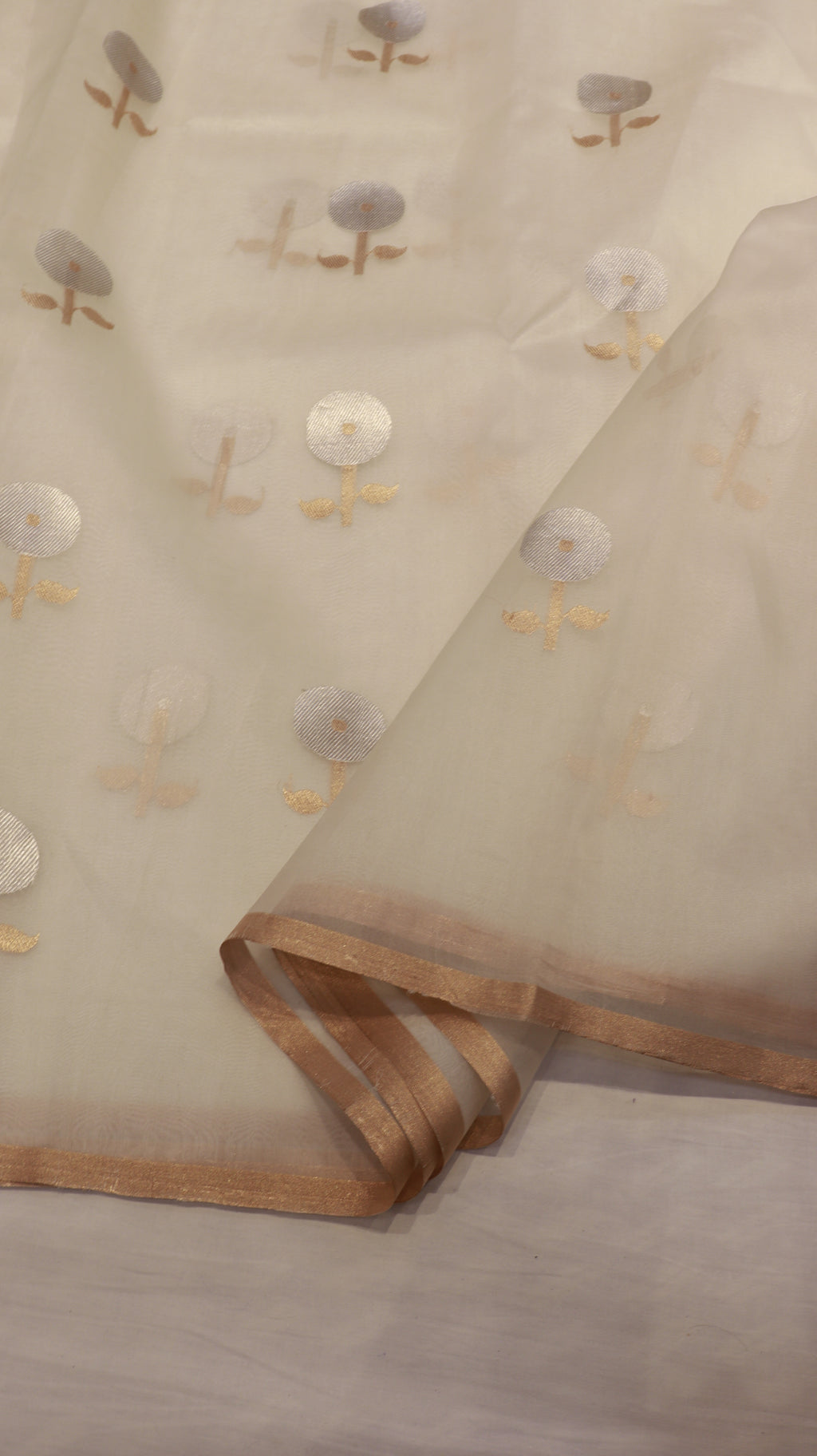 Pre-Order : Handloom Pure Kora Silk Saree