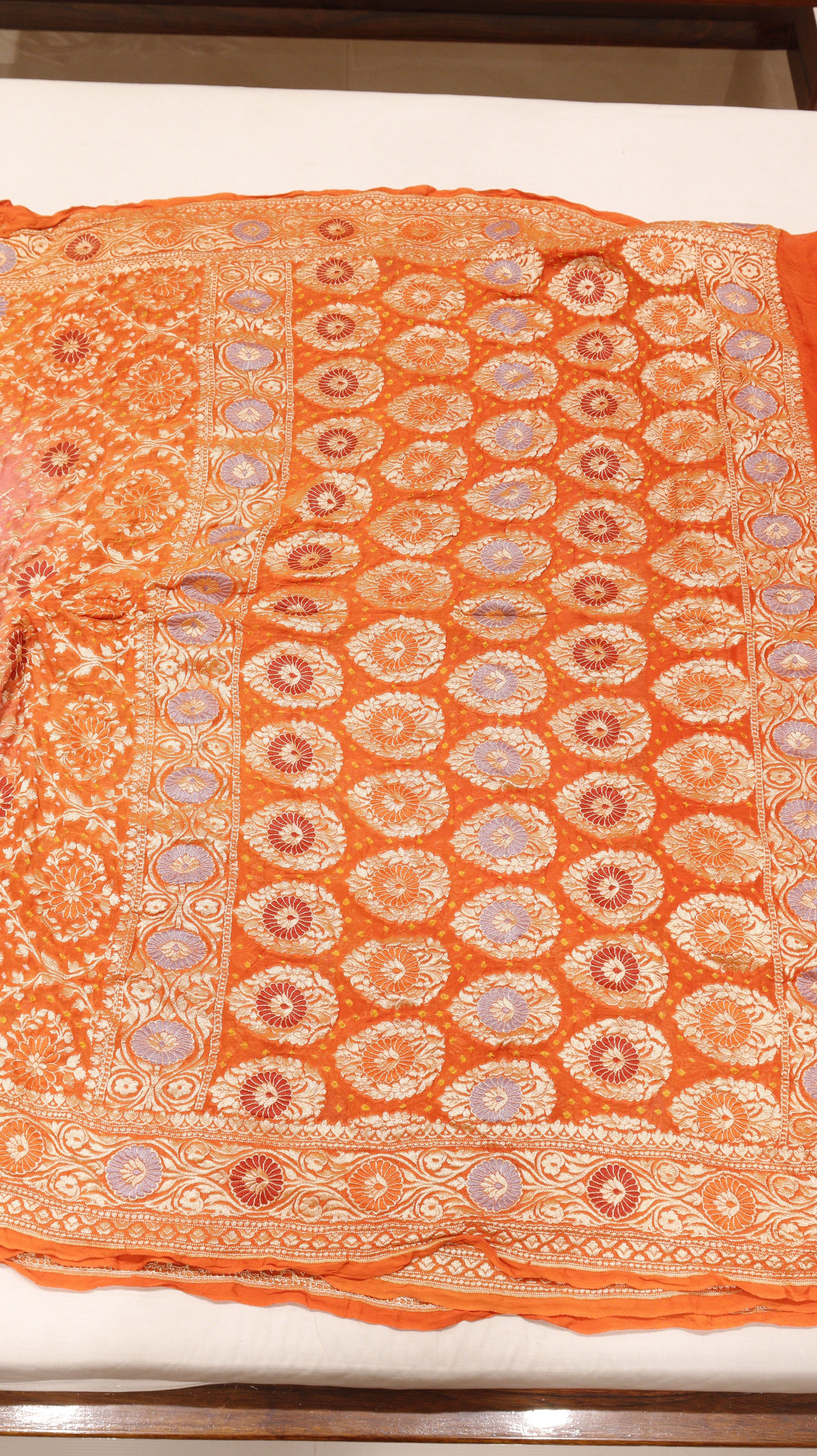 Handwoven Bandhej Khaddi Georgette Saree