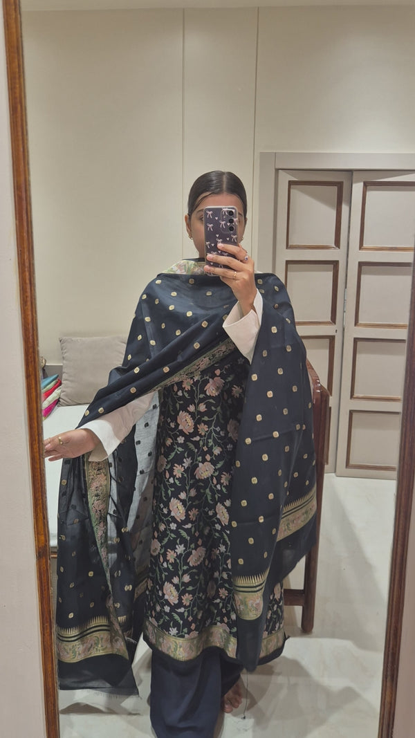 Tilfi Pure Cotton Suit in Black