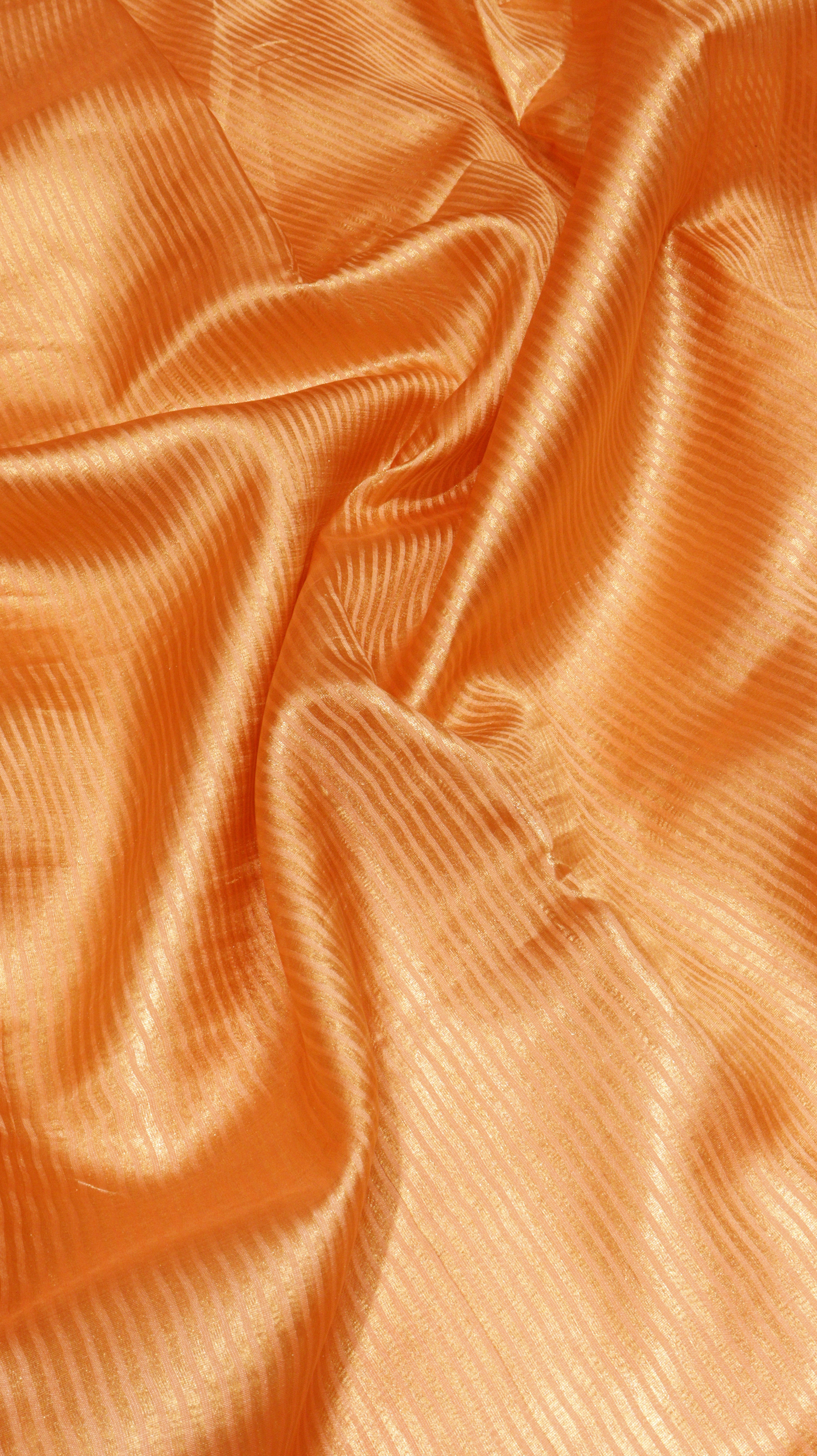 Pre-Order : Pre-Order : Striped Tissue Katan Silk Saree