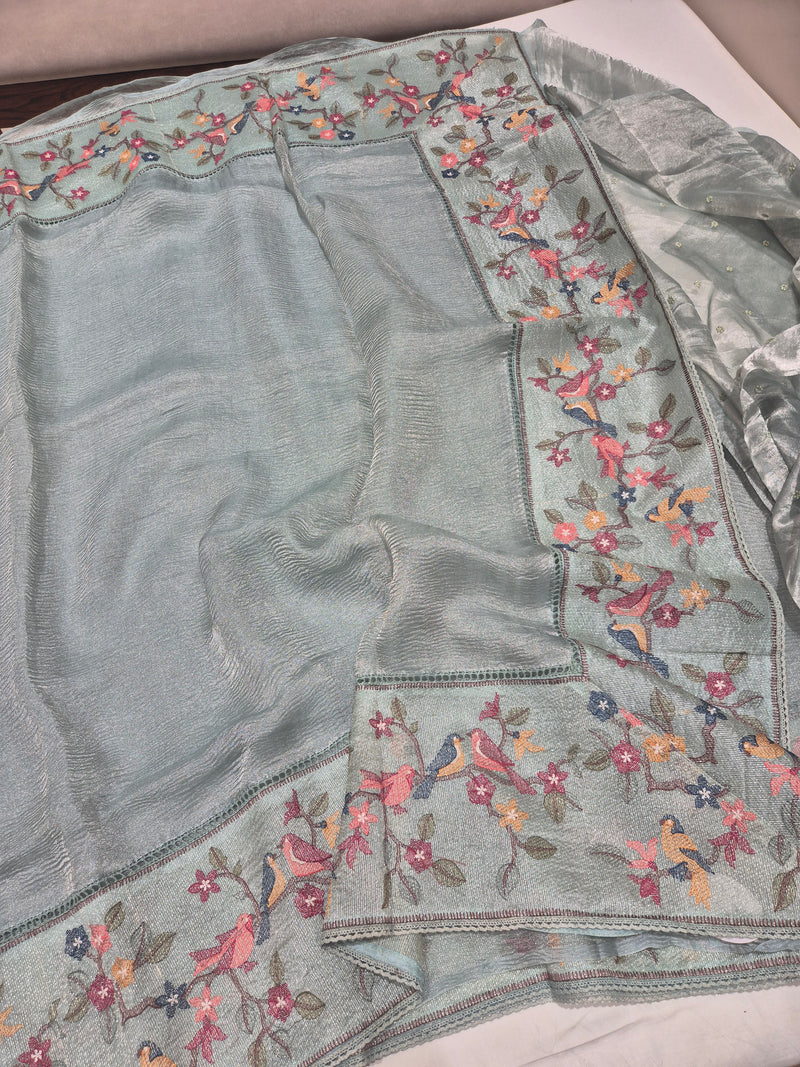 Crush Tissue Silk Saree