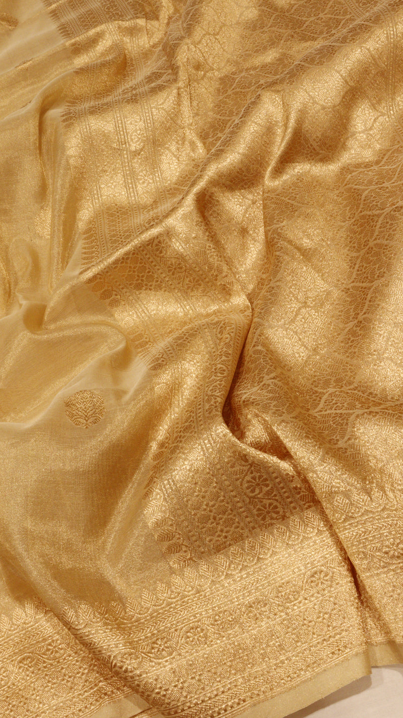 Handloom Glass Tissue Silk Saree