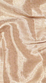 Handloom Crushed Tissue Saree With Cross- Stitched Border