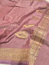 Handloom Moonga Silk Dupatta - Mauve