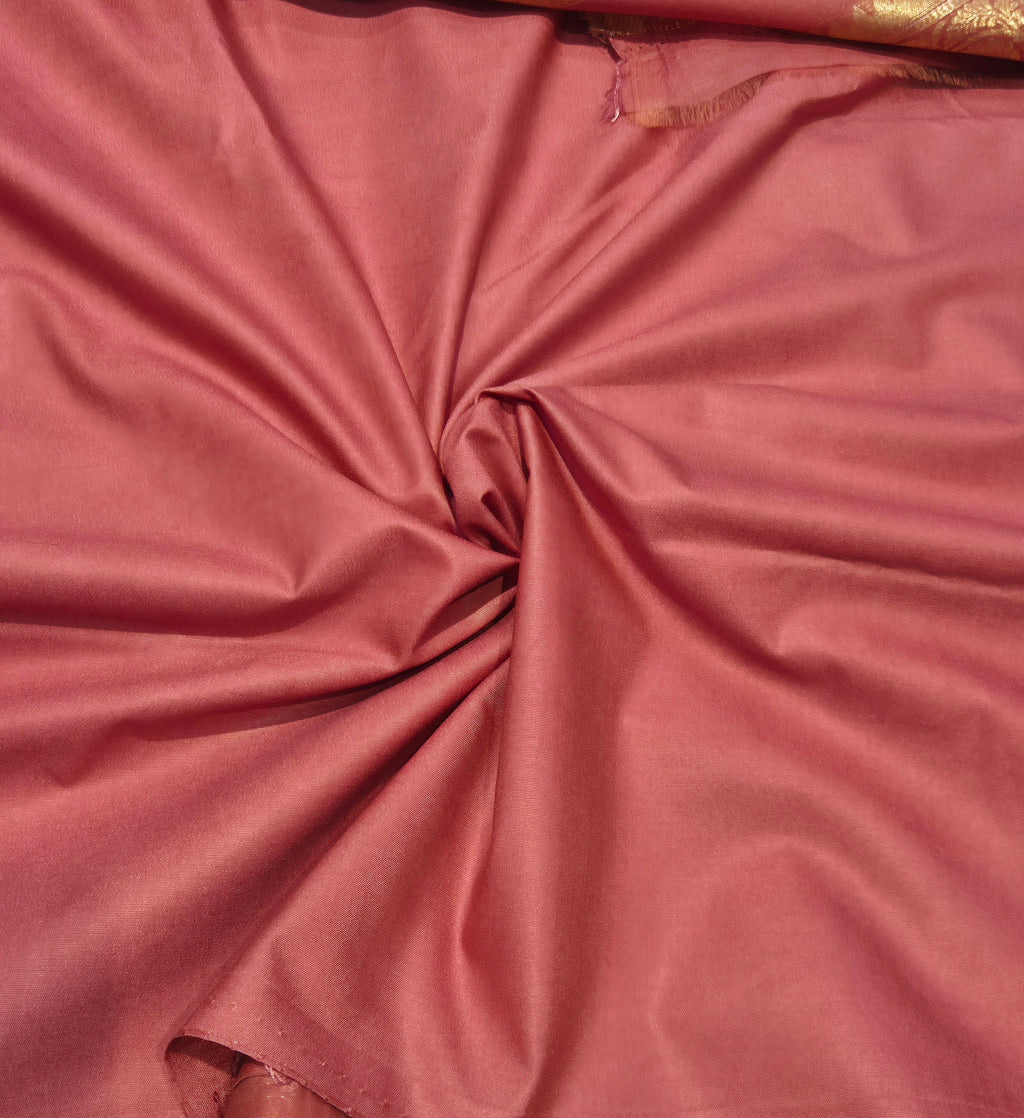 Banarasi Pure Cotton Suit Set - Onion Pink