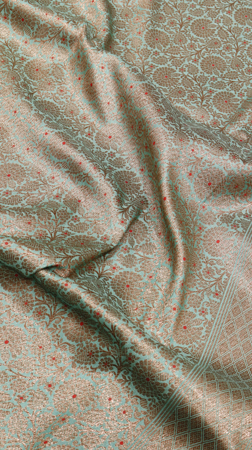 Antique Brocade Katan Silk Saree